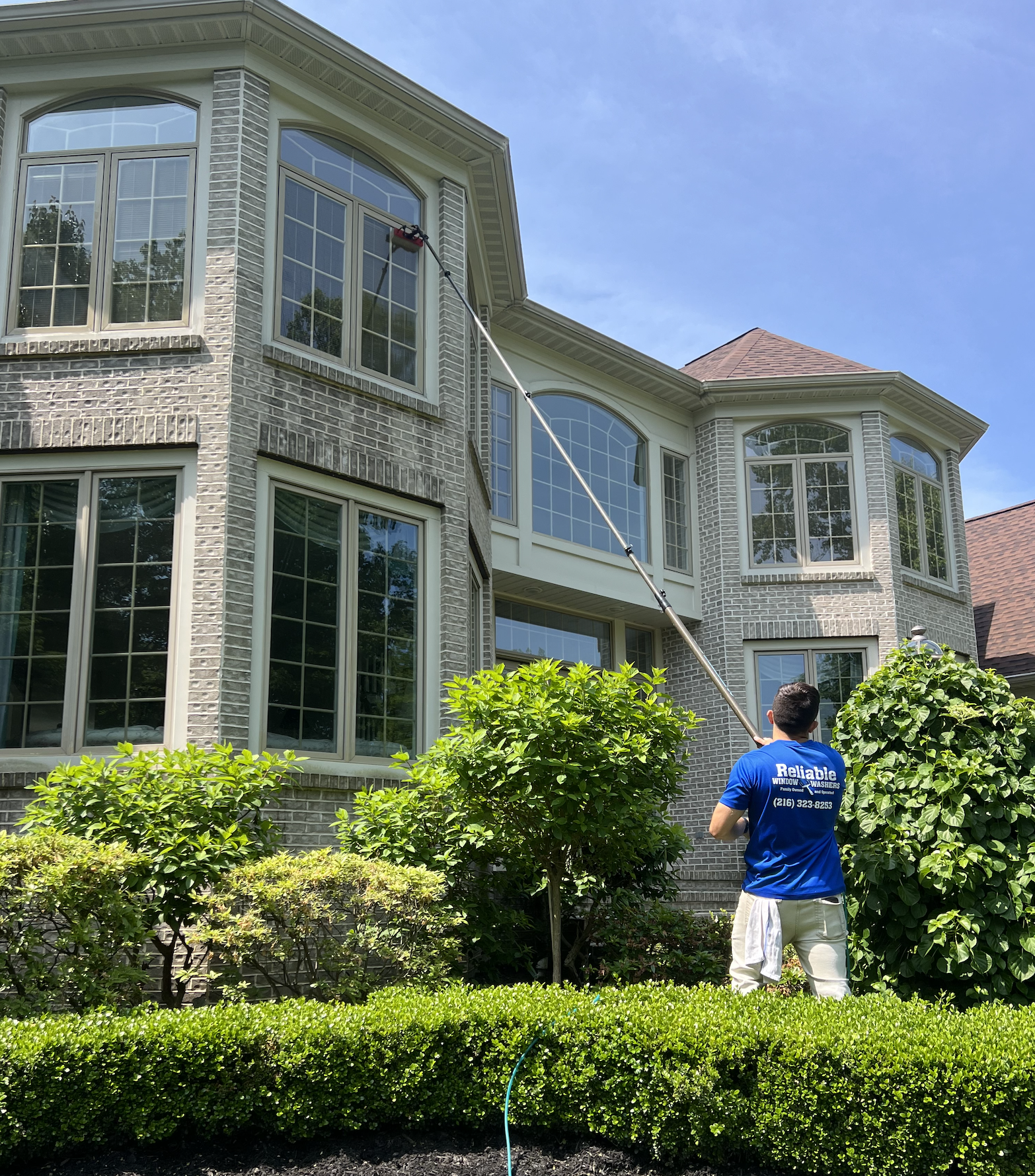 Reliable Window Washers cleaning windows